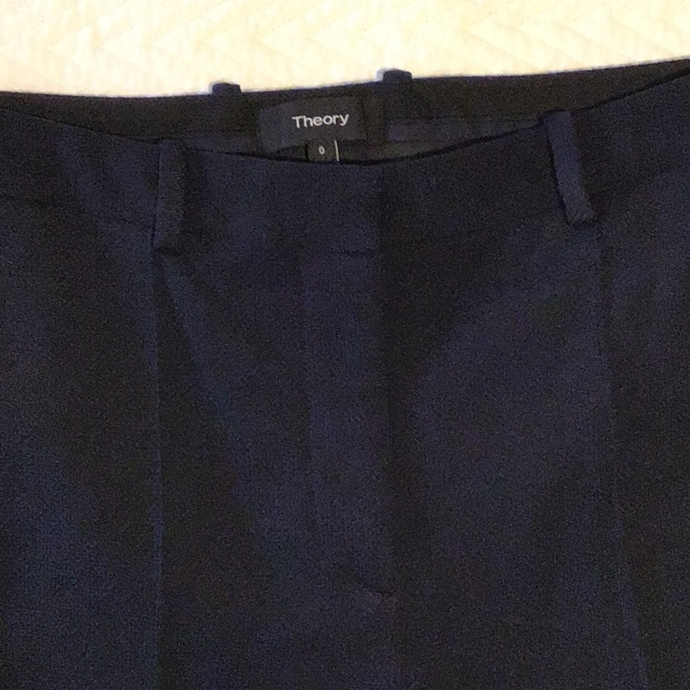 Theory Navy Trousers Size 0 NWOT